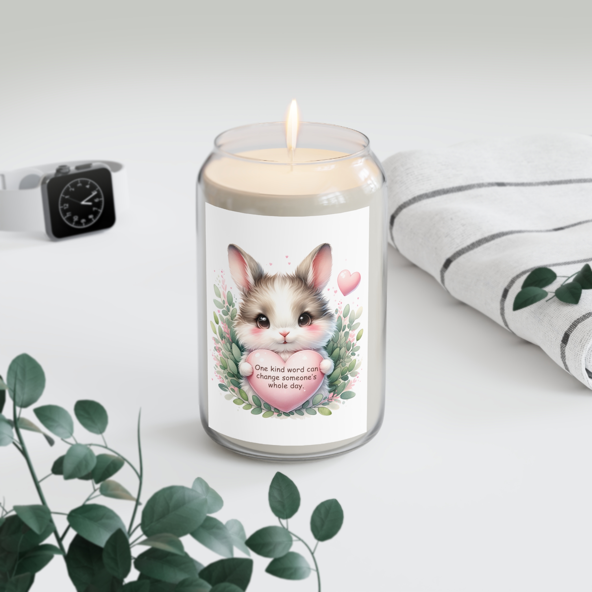 Adorable Bunny Scented Candle - Cute Home Decor, Gift for Pet Lovers, Kids Room, Birthday, Easter, Spring Decor